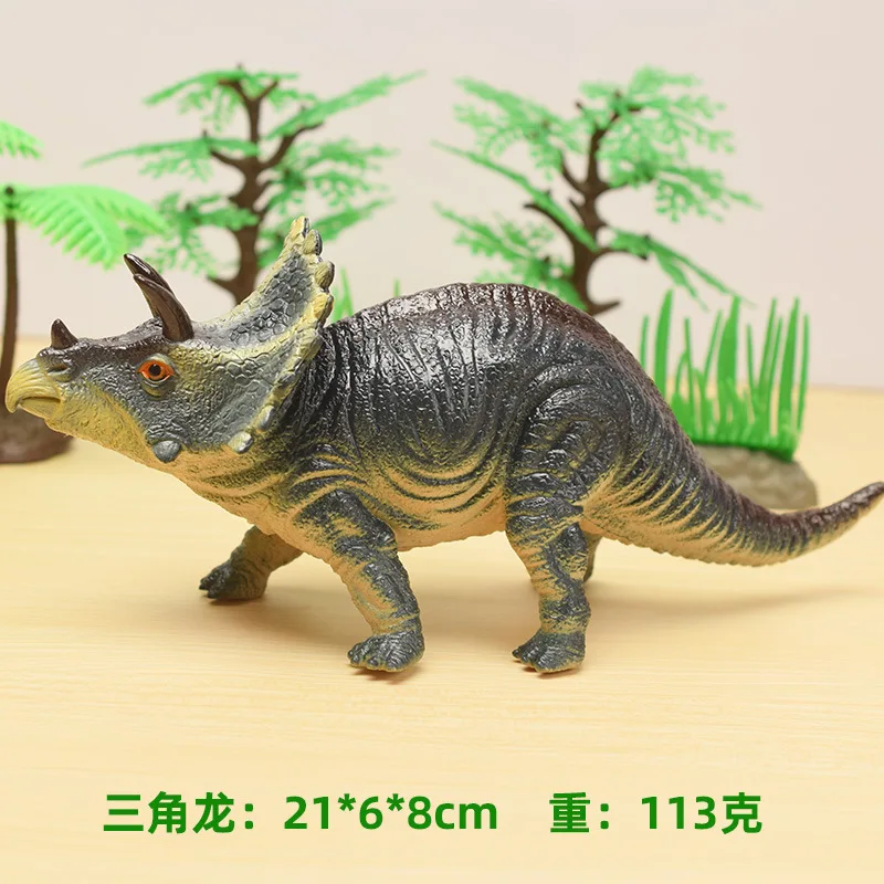 Simulatie Dinosaurus Jurassic Zachte Rubberen Katoenen Gevulde Realistische Tyrannosaurus Rex Triceratops Dinosaurusmodel