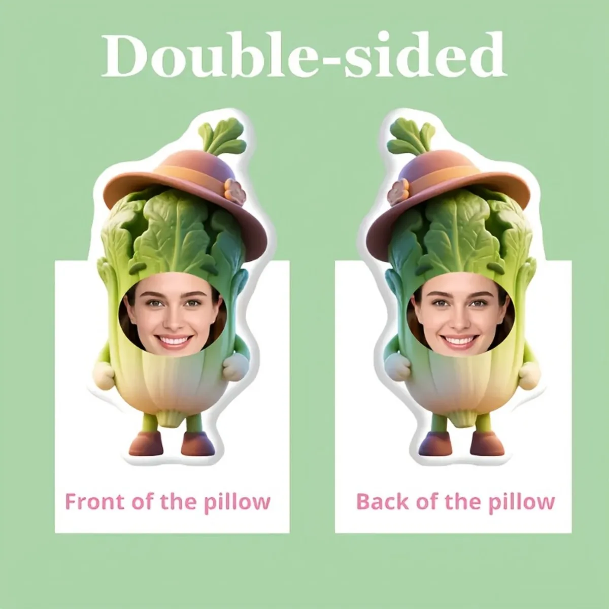 تخصيص وجه الملفوف صورة المنزل اليقطين رمي الوسائد، DIY وسائد مطبوعة على الوجهين، هدايا مضحكة ومثيرة للاهتمام