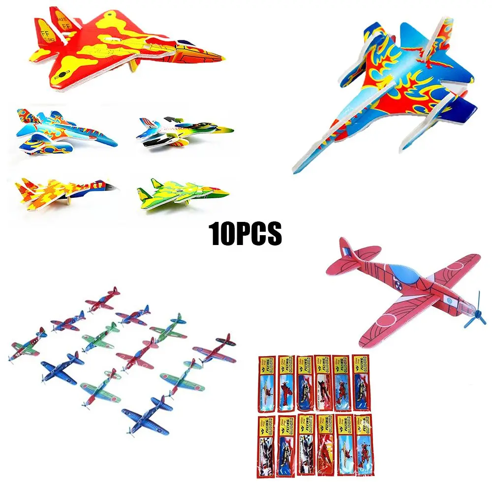 10Pcs Children Flying Glider Planes Gifts Model DIY Aeroplane Kids DIY Toys