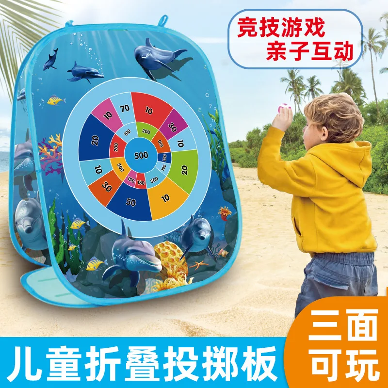 Zandzakwerpen gooien, zandzakken gooien in cirkels speelgoed ouder-kind PK kinder gooien dart tent kleuterschool sport spel
