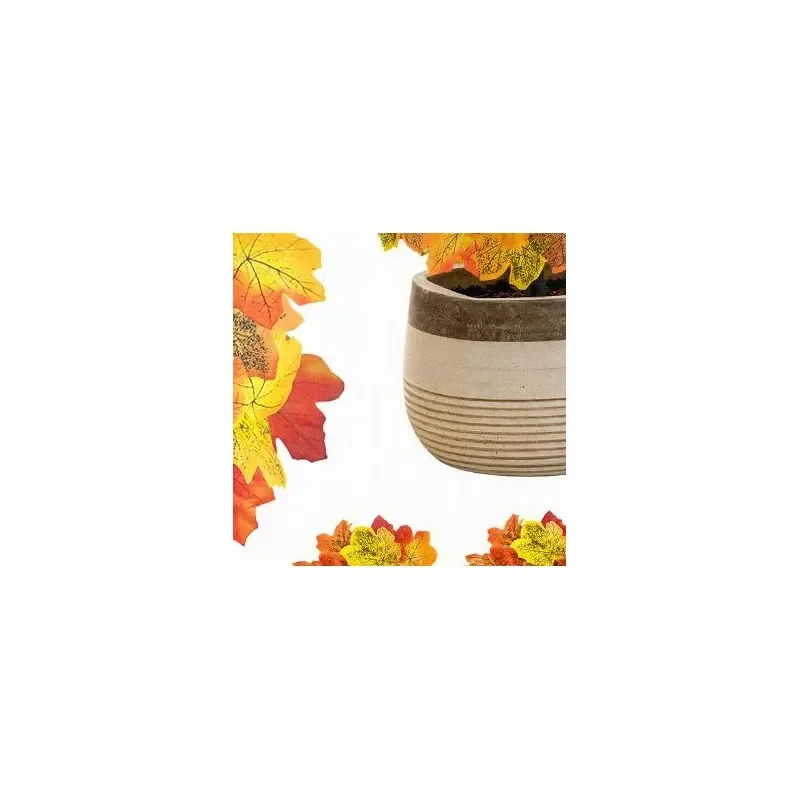 Fake Outdoor Shrub Decor Maple Leaf Ground Insert Artificial Autumn Stake Plant Seasonal Fall Harvest Garden Ornament