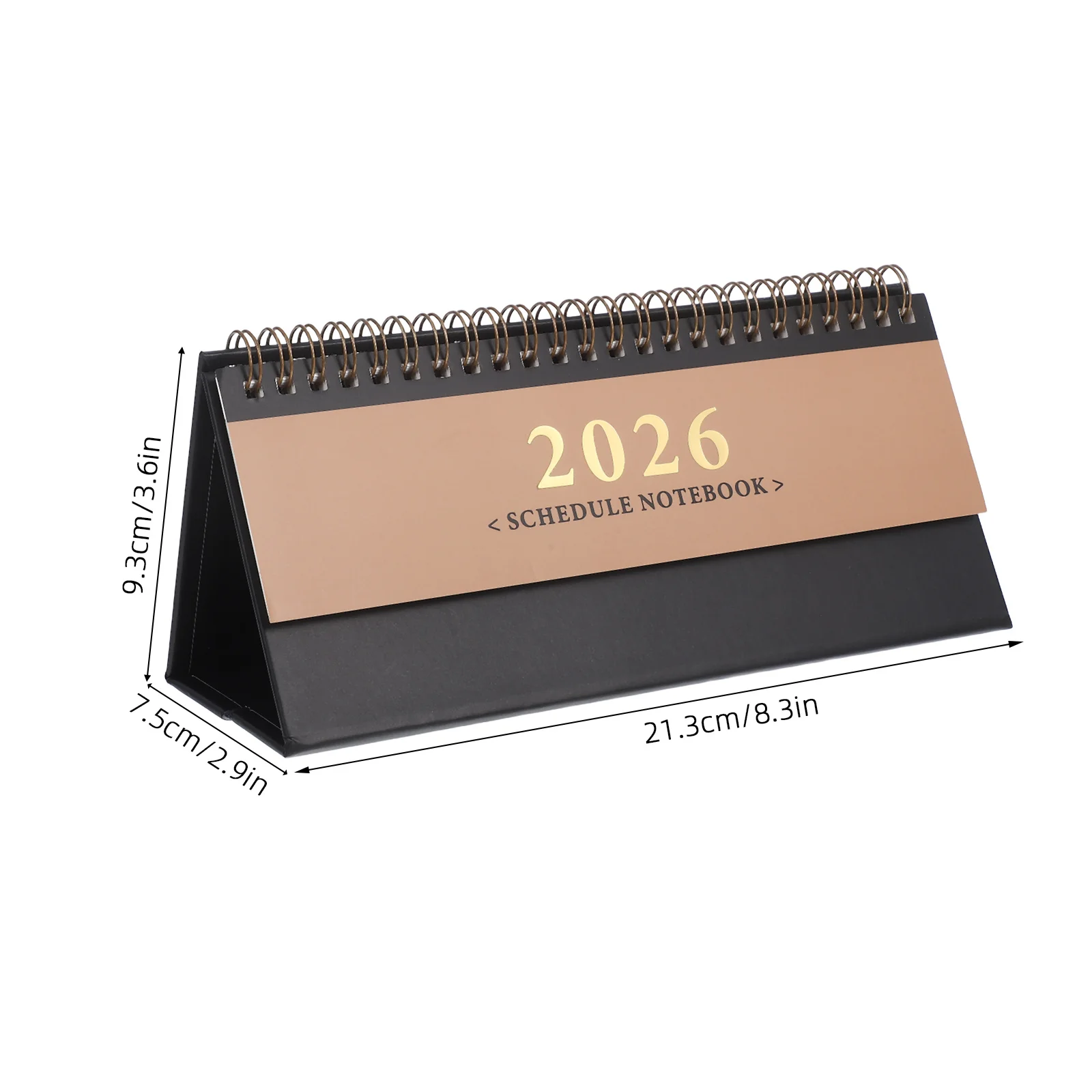 ปฏิทินตั้งโต๊ะแบบพลิกปี 2025-2026 ขนาดเล็ก พกพาสะดวก 15 เดือน กระดาษหนา เข้าเล่มแบบลวดคู่ สำหรับสำนักงาน บ้าน และโรงเรียน