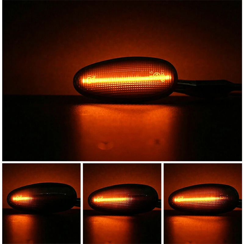 Car Dynamic Smoke LED Side Marker Light Turn Signal Lamp Side Fender Indicator For Mitsubishi Outlander 2003-2006 Lancer EVO