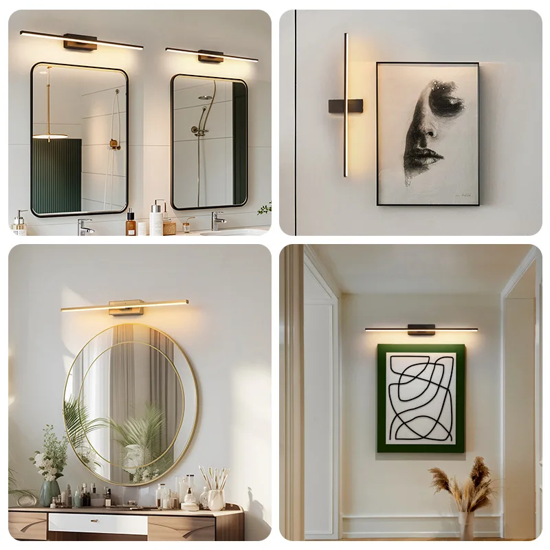 2026 Bathroom Vanity LED Wall Lamp Picture Light Waterproof 55CM Adjustable Angle Makeup Cabinet Mirror Light Sconce Lighting