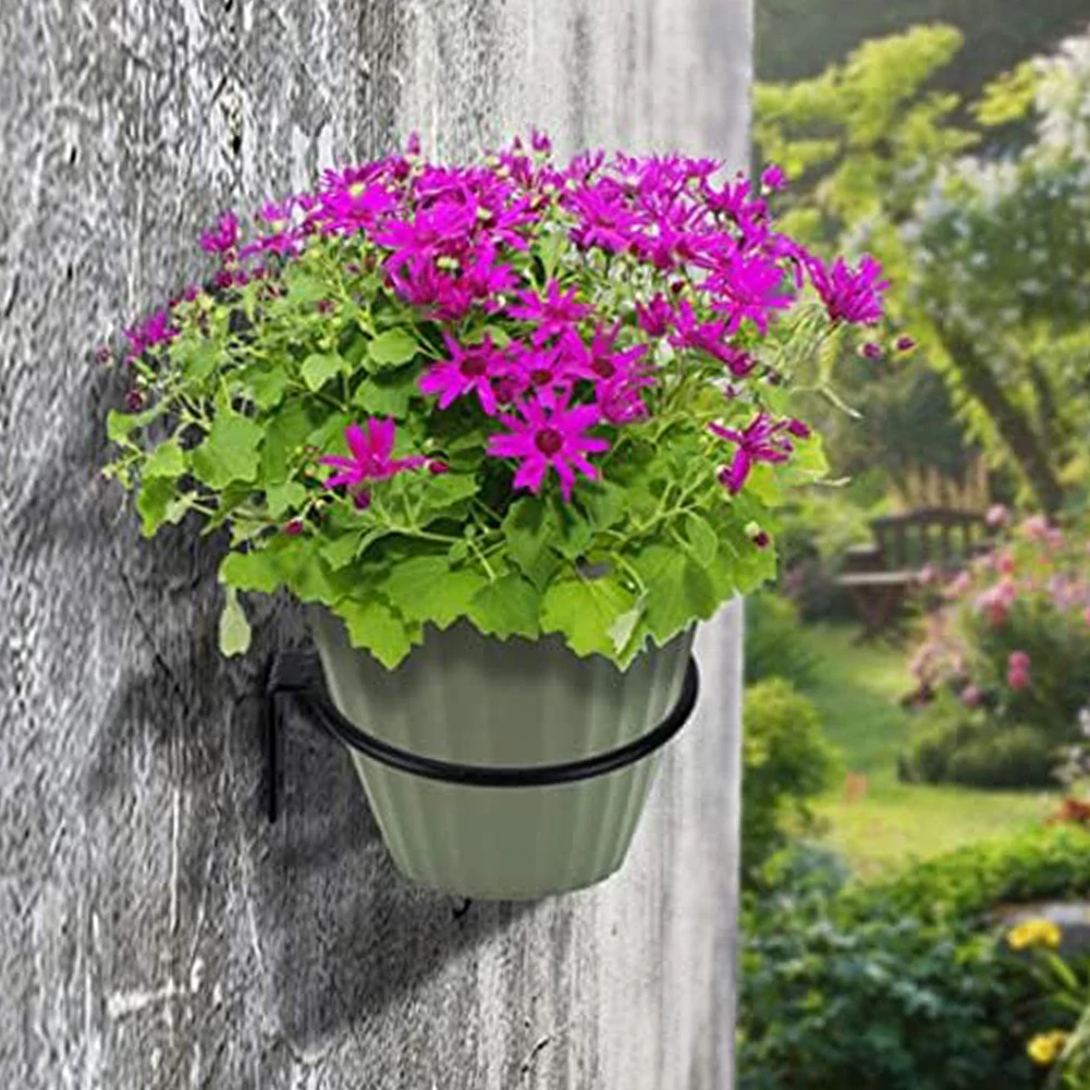 Circular Flower Basket Flower Pot Holder Rings Wall Mounted Metal Flower Wall Hanger Bracket Rings Potted Plant Storage Rack