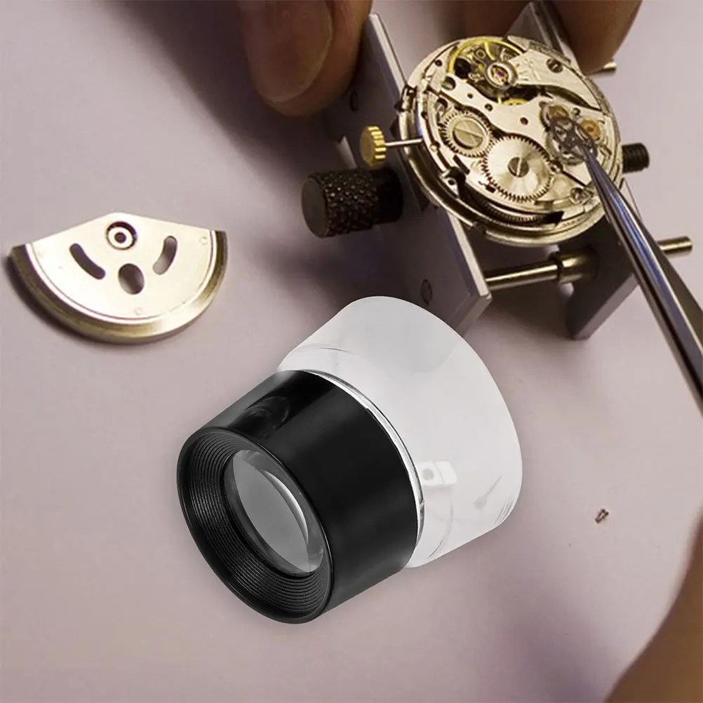 

6Pcs High Magnification Jewelry Loupe 10X Pre-Focused Optical Glass Lens for Accurate Texture and Assessment Tool