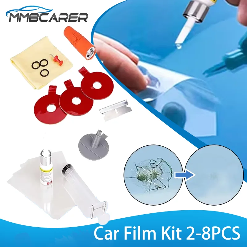 

Windshield Repair Kit Auto Glass Windshield Repair Tool Kit UV Lights DIY Auto Glass Tools for Car Repair Chips Cracks