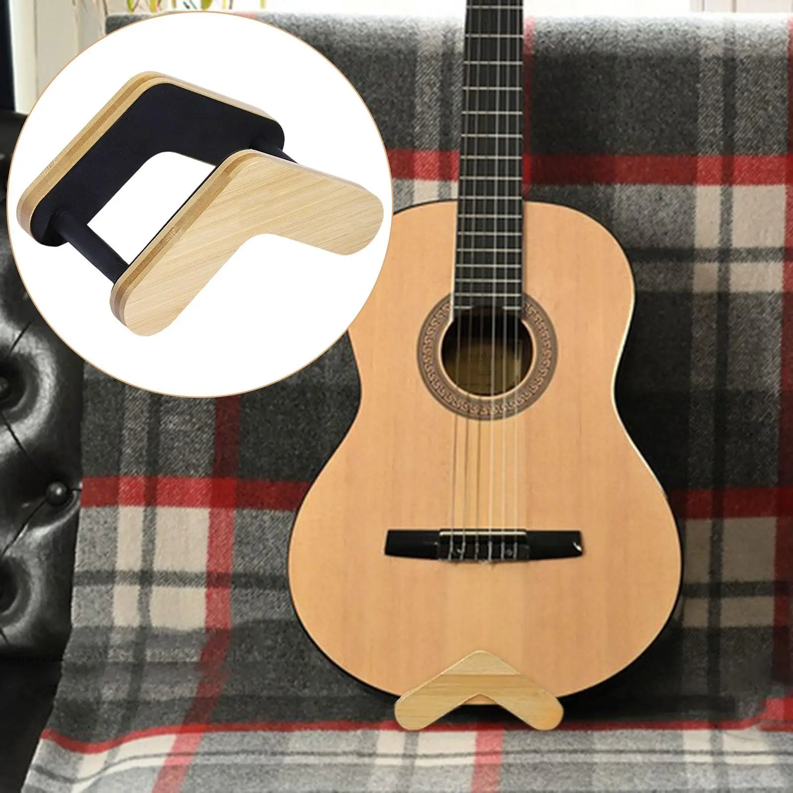 Gitarrenständer, verstellbare Breite, platzsparend, stabil, leicht, rutschfest, Gitarrenständer für Schule, Konzert, Heimstudio