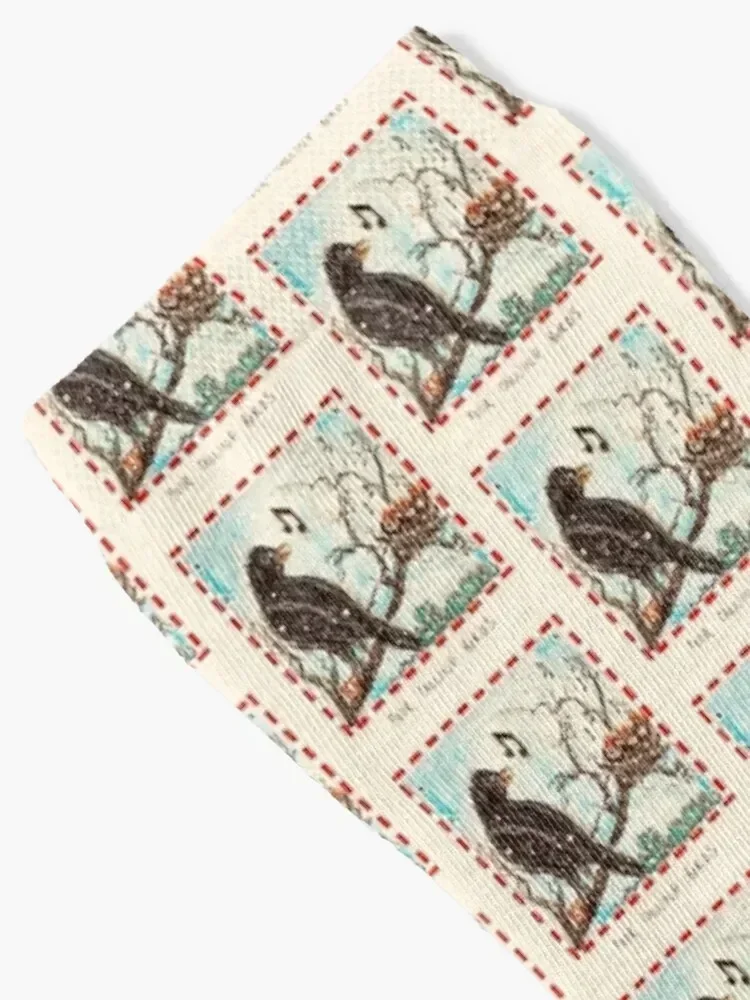 Four Calling Birds Socks compression funny gift colored bright garter Socks Female Men's