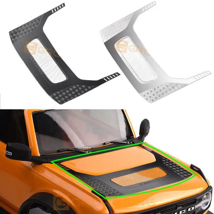 Grc Trax Trx4 92076-4 ブロンコステンレス鋼フード装飾シート/フード保護金属ステッカー