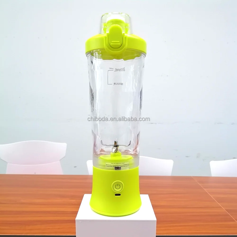 

Портативный электрический блендер для сока с логотипом, нержавеющая сталь, 6 лезвий, перезаряжаемый через USB, емкость 600 мл, самоочищающийся автомобиль