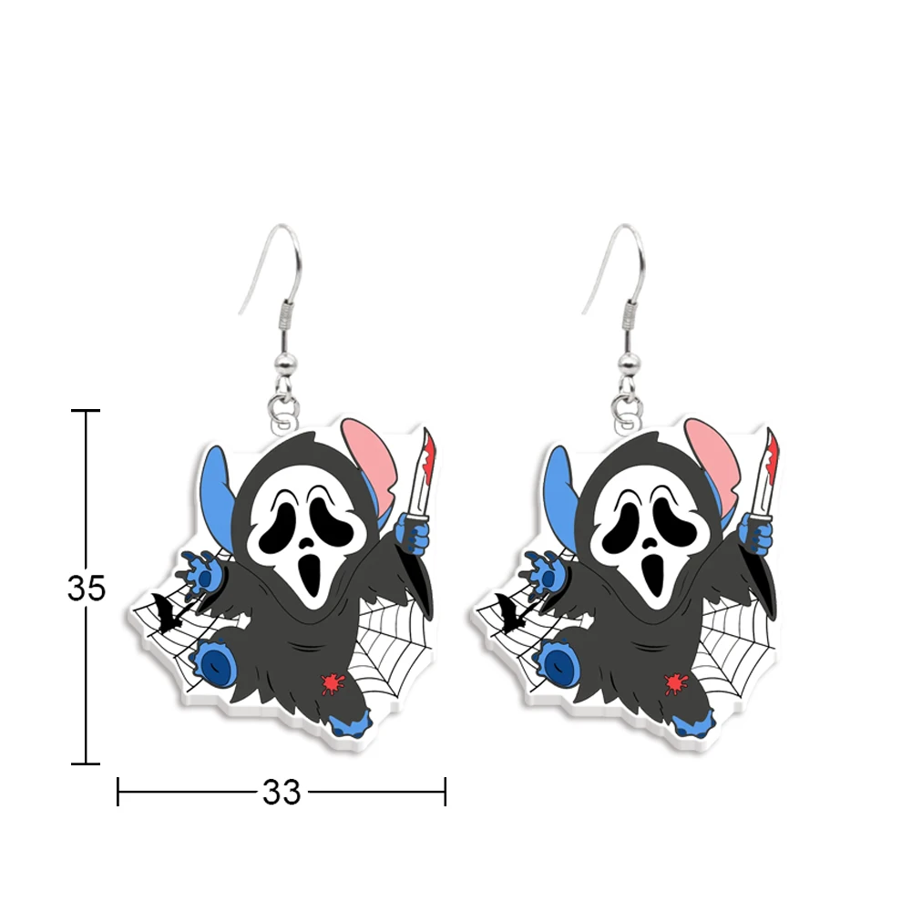 Pendientes con diseño bonito de Disney Stitch para mujer y niña, accesorios de joyería, regalos de fiesta de Halloween