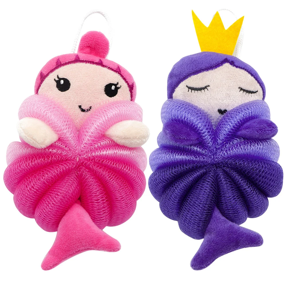 

2Pcs Cartoon Bath Ball for Premium Skin-Friendly Body Scrubber Exfoliating Foaming Shower Sponge Bathing Supplies