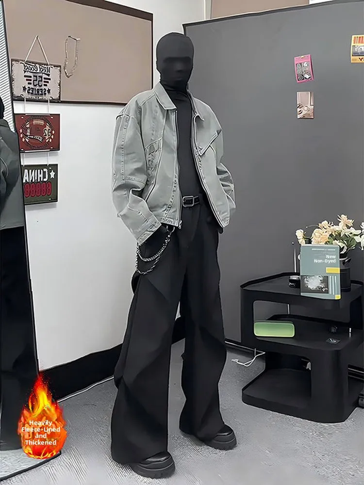 

Брюки-клеш Bla CleanFit Knife Thiened Fce, прямые брюки для мужчин, осенне-зимний повседневный молодежный костюм