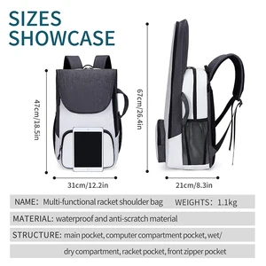 9 Main Sales Backpack Racket Tennis - №6