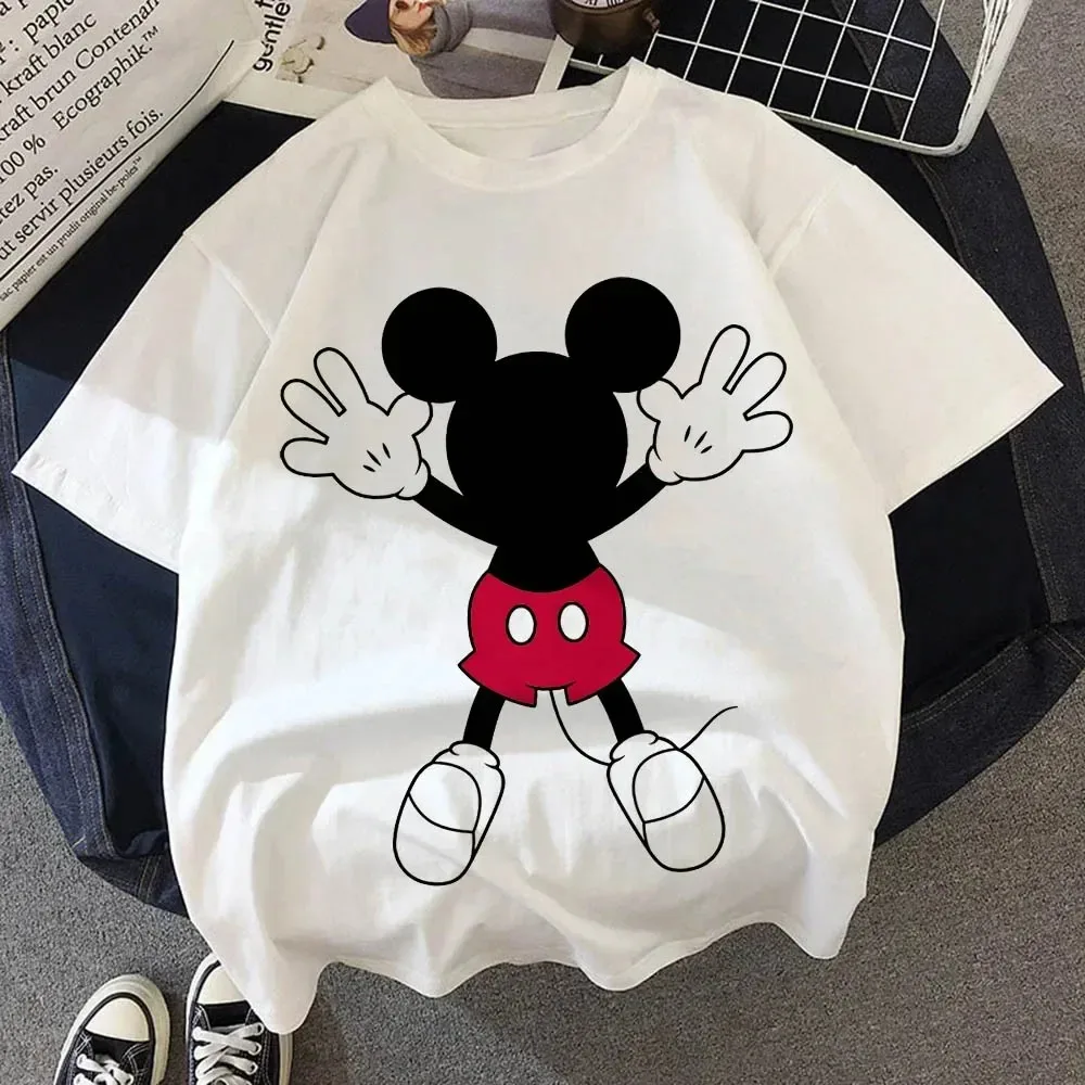 Disney Catroon Mouse Women T-shirt Casual Clothes Summer Short Sleeves T-Shirts Harajuku Tshirt Cartoons Kawaii Anime Clothing