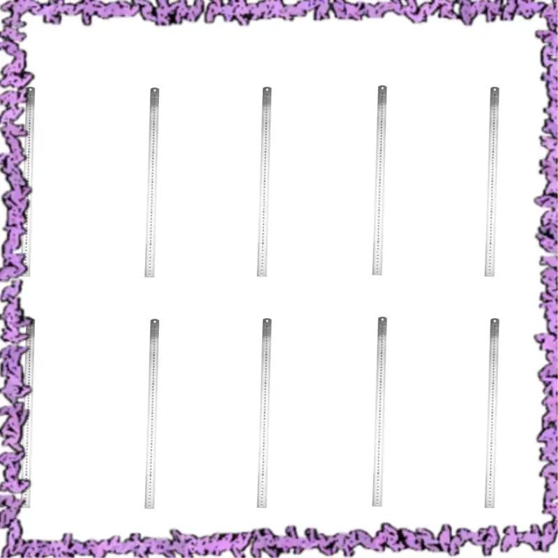 

SCLL-10X Stainless Steel Double Side Measuring Straight Edge Ruler 60Cm/24 Inch, Silver