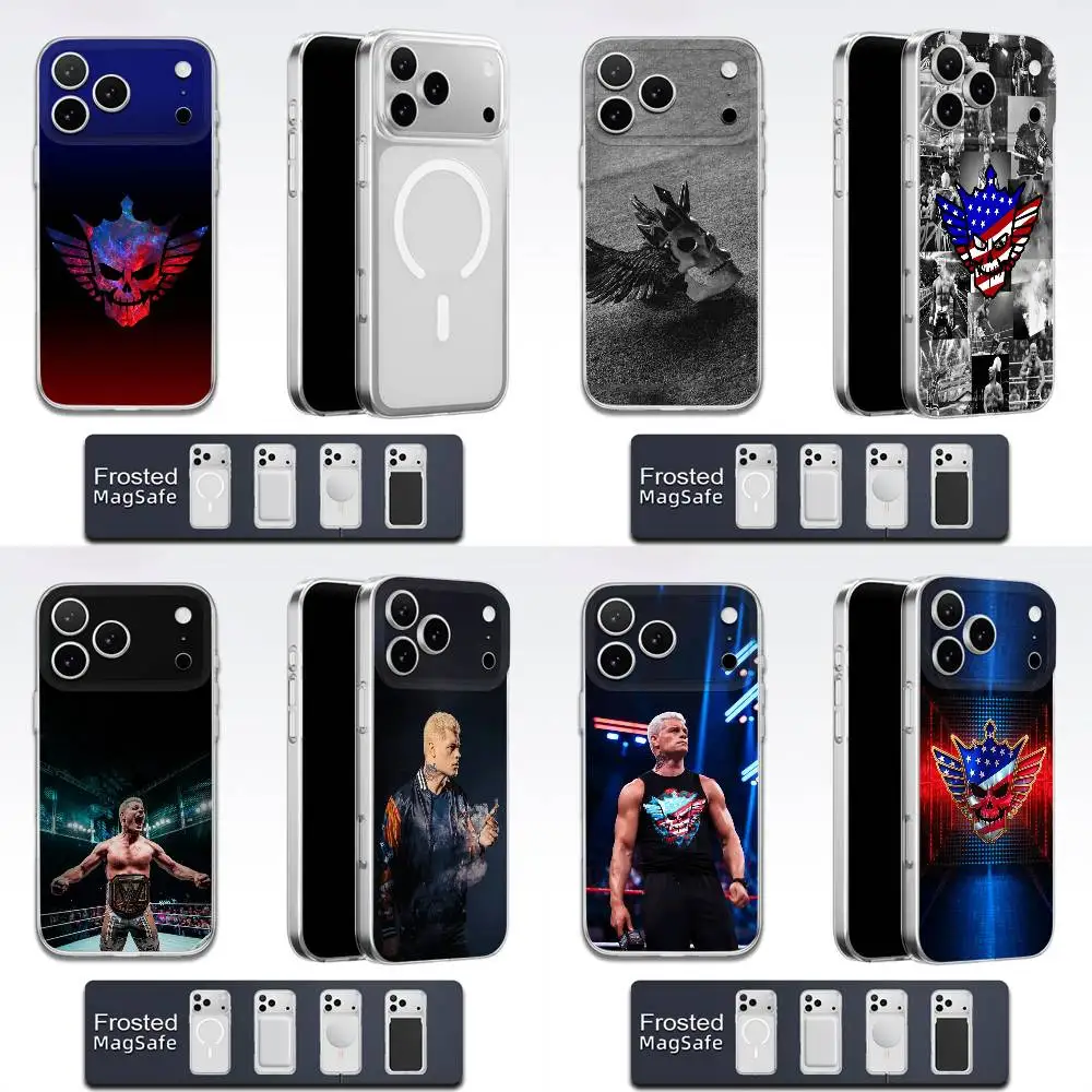

C-Cody Rhodes Phone Case For iPhone 17,16,15,14,13,12,11,Pro,Max,Plus,E,Air,Mini Magsafe Magnetic Wireless Frosted Transparent