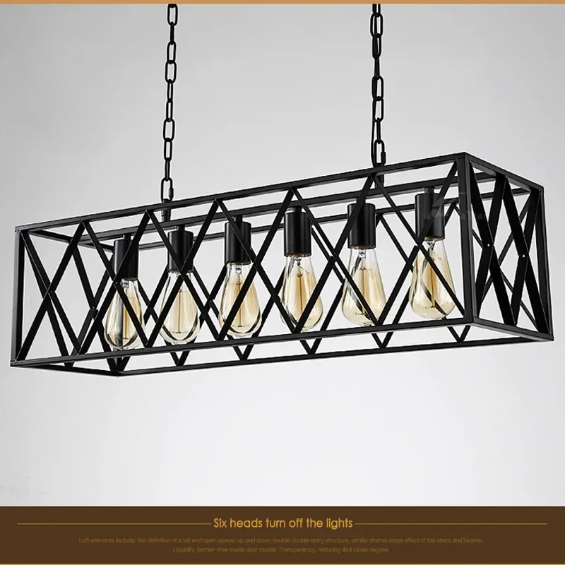 

Industrial Vintage Chandelier Hanging Lamp For Living Room Bedroom Loft Pendant Lamp Dining Room Kitchen Light Suspension