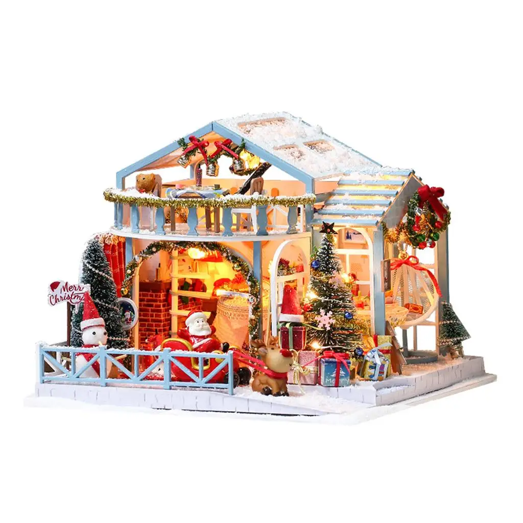 Dollhouse Miniature with Furniture, dollhouse Dust Proof and Music Movement, Creative Room