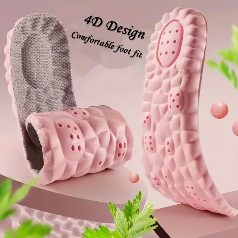 1 par de plantillas suaves, elásticas y cómodas para mujer, adecuadas para calzado deportivo y calzado casual.