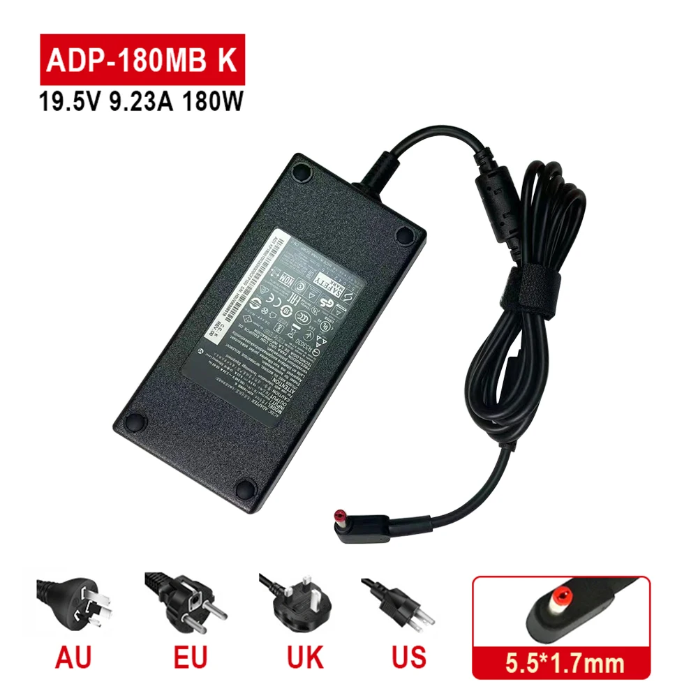 19.5V 9.23A 180W AC Power Adapter Charger For Acer Predator Helios 300 G3-571-73H3 G3-572-763V Gaming Laptop PC ADP-180MB K