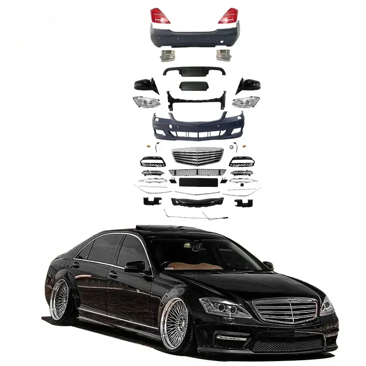 

Body Kit For Mercedes Benz S Class W221 Upgrade New S63 S65 Front Bumper Rear Bumper Headlight Tail Light