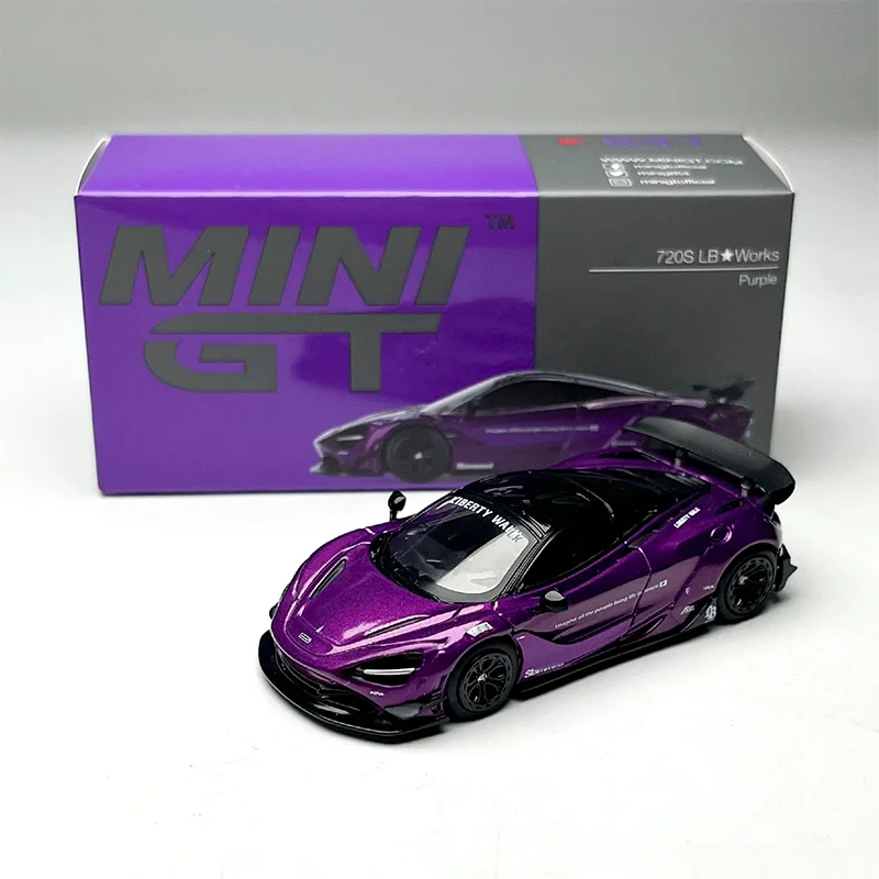 

MINIGT 1:64 Scale #841 720S Purple Alloy Simulation Car Model Static Collection Decorated Holiday Gifts Toys Souvenir Gift