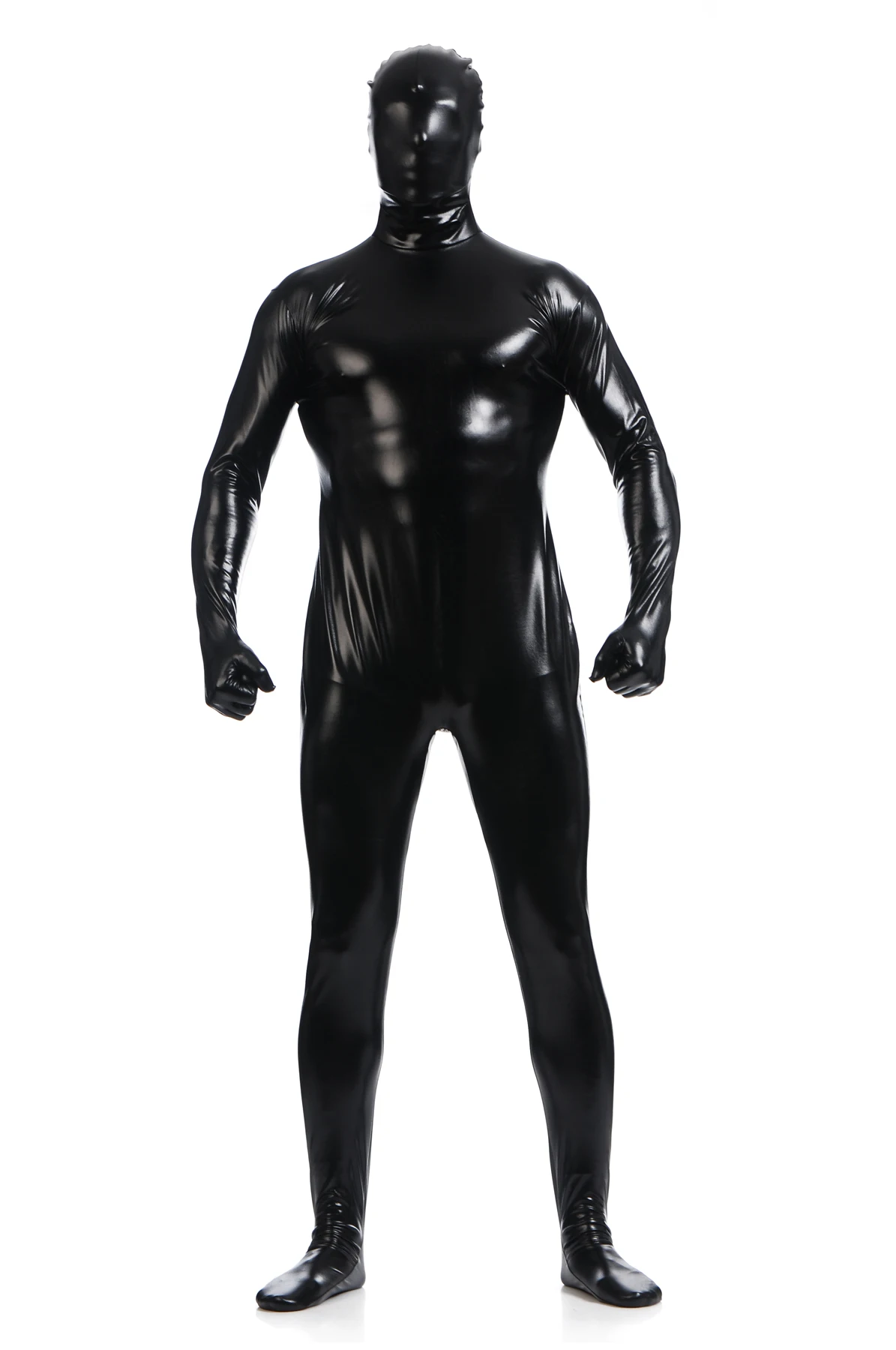 

Men Latex Zentai Suits Full Bodysuit Catsuit Solid Color Tight Jumpsuit Costume for Cosplay Party Stage Performance Halloween