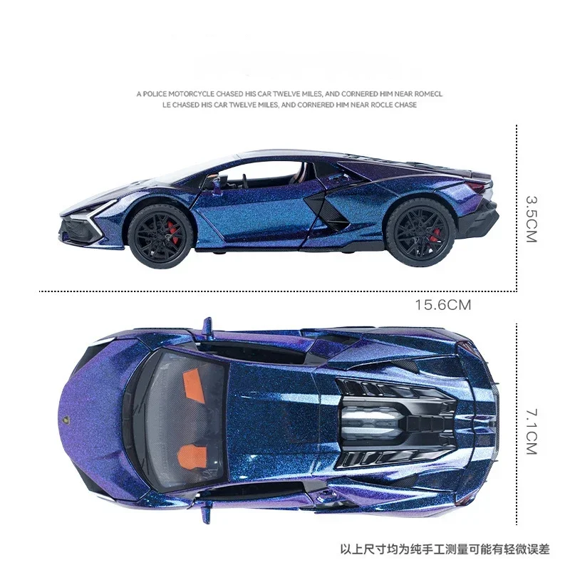 1:32 Lamborghini Revuelto Alloy Diecast Model Car Sound Light Children Toys Collection Hobbies Gifts With Boys Kids Present A893