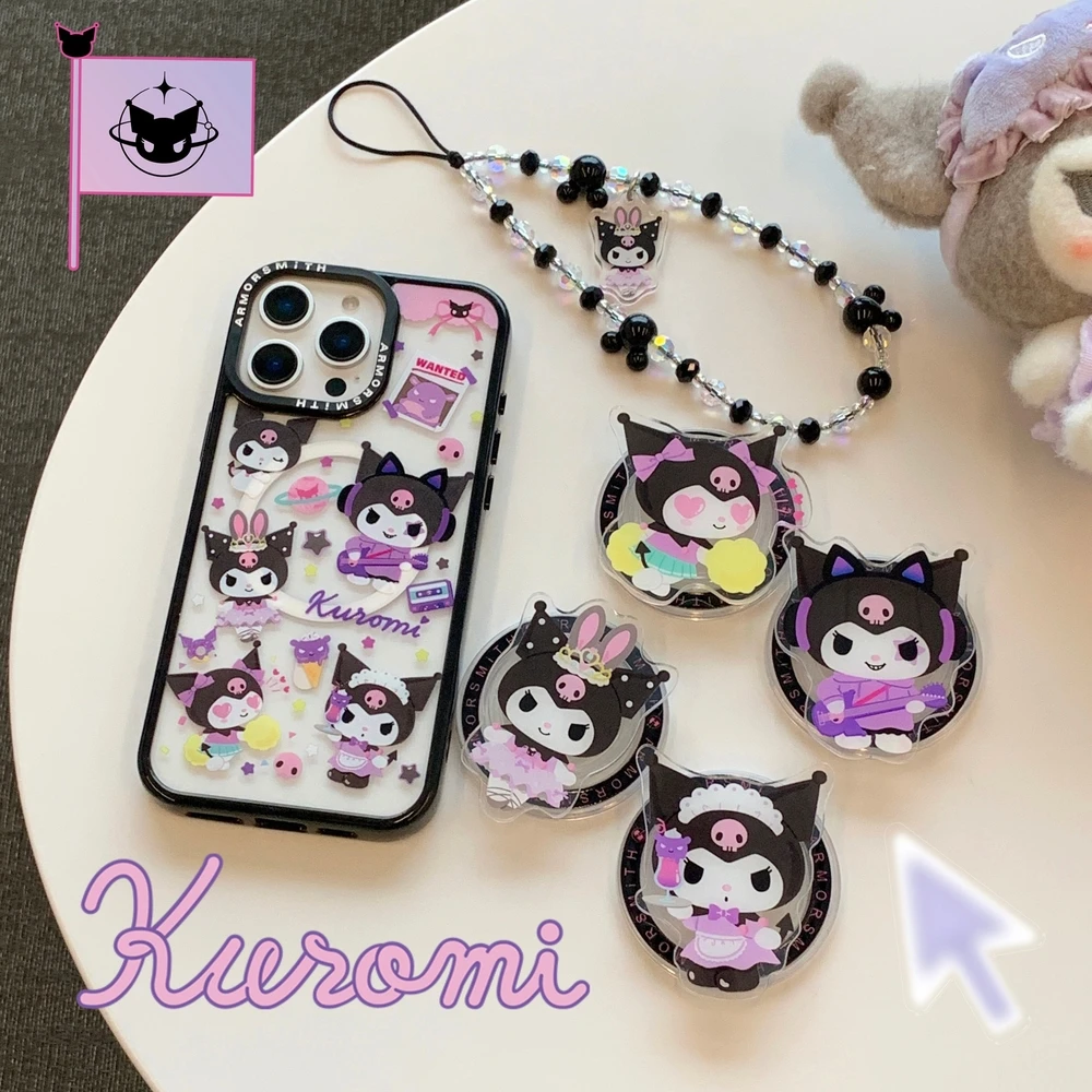 لطيف الكرتون سانريو كورومي حامل مغناطيسي Magsafe اللاسلكية تهمة جراب هاتف آيفون 17 16 15 14 13 12 11 برو ماكس غطاء