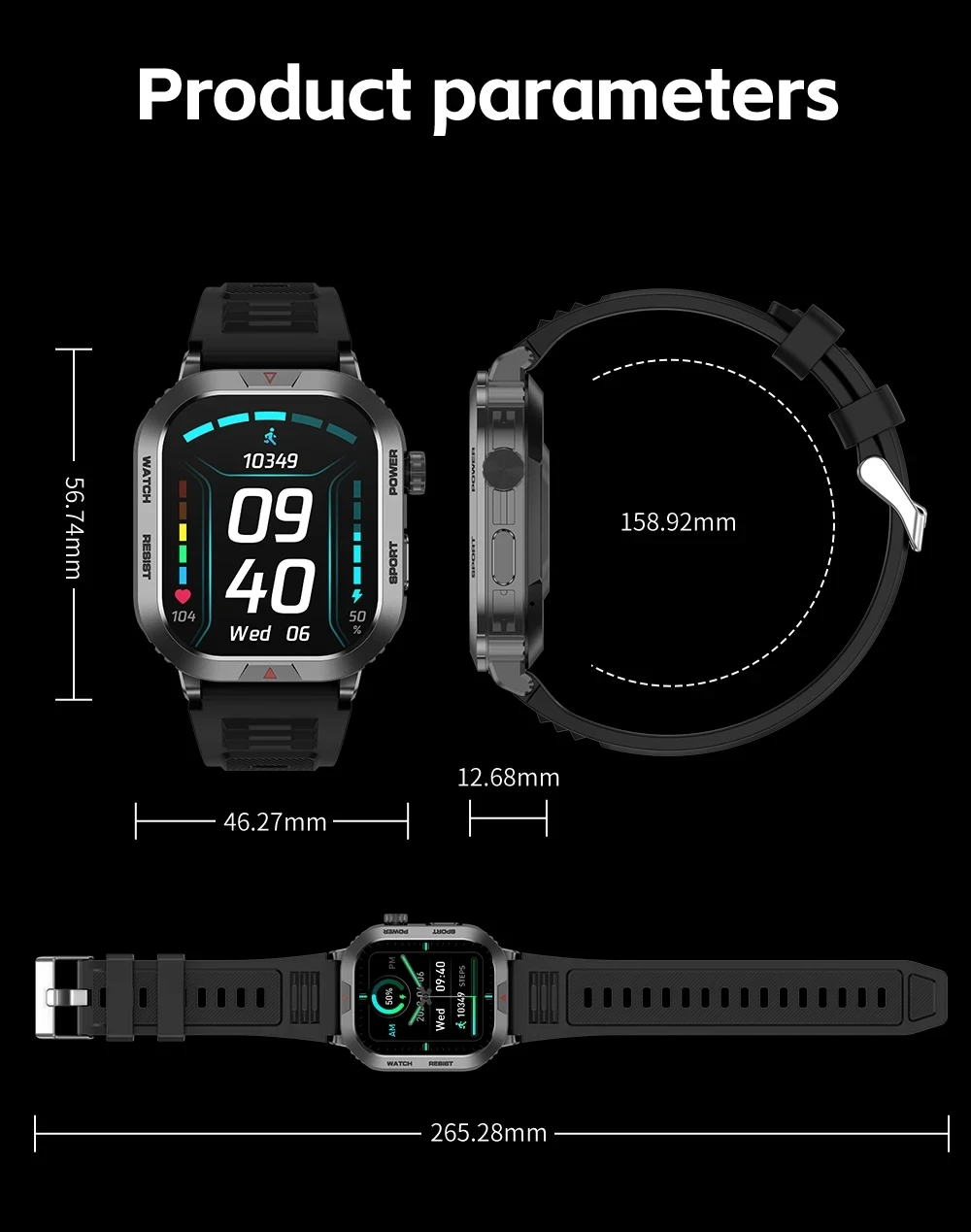 Imagem -02 - Relógio Inteligente Ecrã Tátil Modos Multidesportivos Monitor Dinâmico de Saúde Rastreador de Temperatura Oneplus 12r Ace 3v Ace Pro 11 10 8