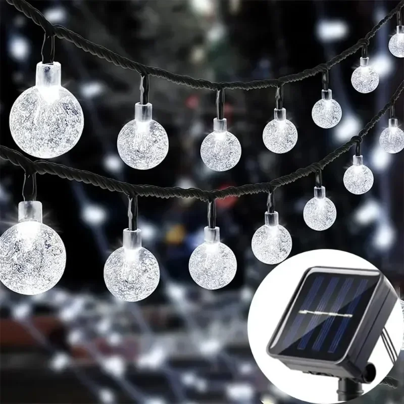 

Outdoor LED Solar String Light Waterproof Solar String Light Waterproof Crystal Ball Light Used for Parties, Weddings, Christmas