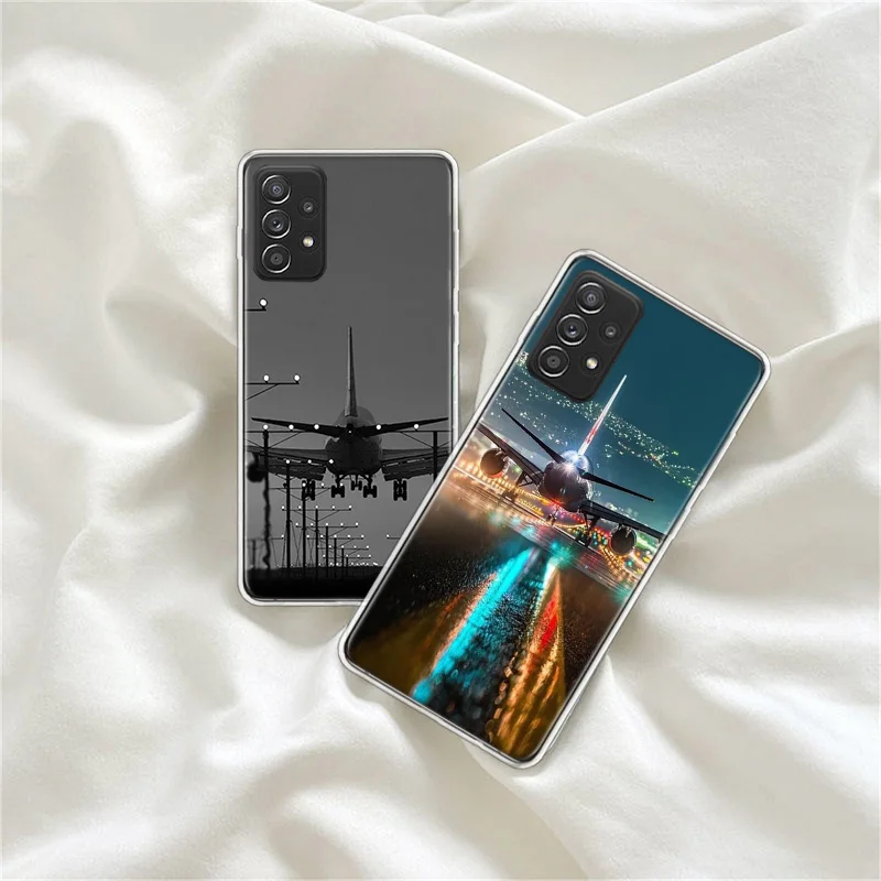 Airport Shuttle Transportation Phone Case For Galaxy Note 20 Ultra 10 Lite 9 8 Samsung A15 A25 A35 A55 A05S M12 M21 M30S M31 M32