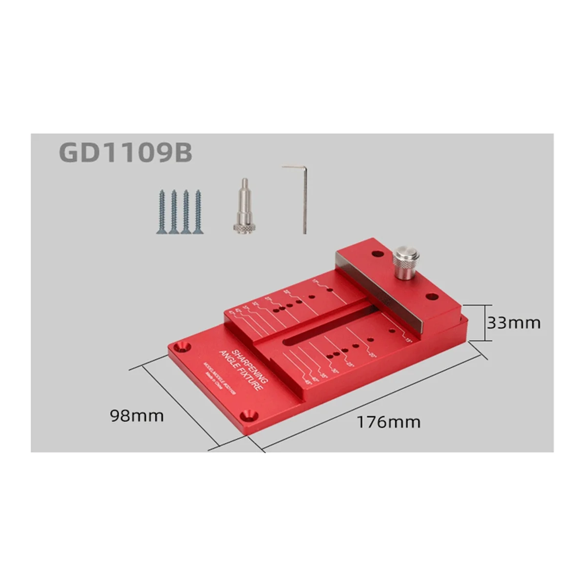 N18R 목공 앵글 숫돌 알루미늄 합금 숫돌 연삭 도구 홀더 측정 목공 치즐