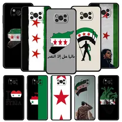 Syria flag Phone Case For For Xiaomi Poco X6 X5 Pro X4 X3 NFC F5 Pro F4 F3 GT M5 M4 Pro 5G M3 C51 C50 C55 Soft Cover