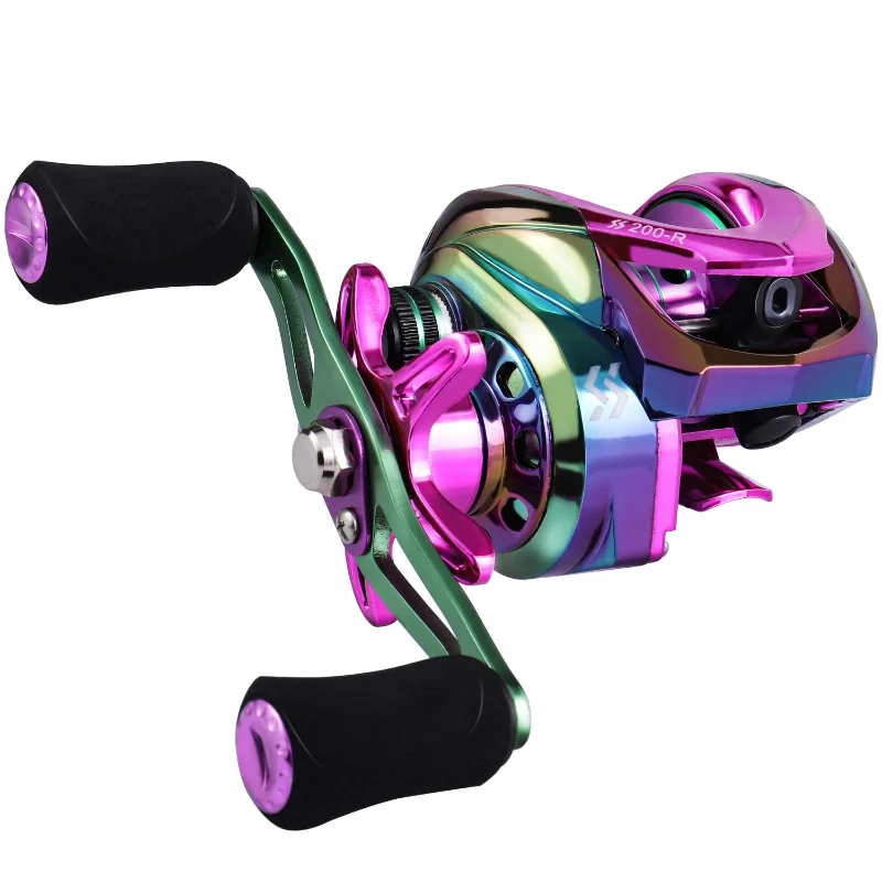 Sougayilang Multicolour Baitcasting Fishing Reel Super Light Magnetic Brake System Reel Max Drag 8KG for Freshwater Carp Fishing