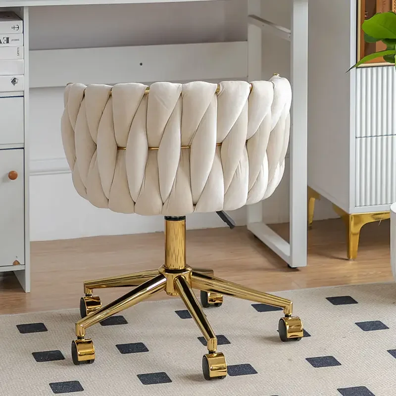 Home Meisjes Slaapkamer Make-up Stoel, Comfortabel voor lange tijds Grace Woonkamer Rugleuning Lift Draaistoel Meubilair