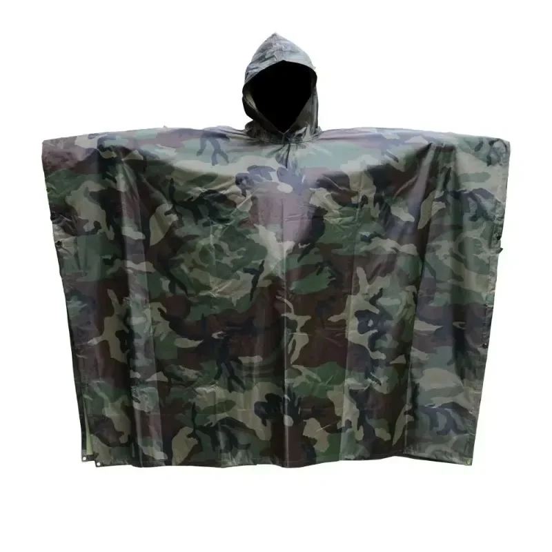 

Outdoor Military Breathable Camo Cloak Jungle Tactical Raincoat Bird Watching Hiking Hunting Travel Rain Gear