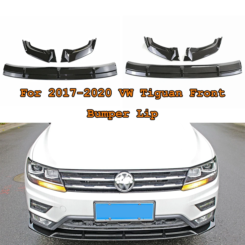 

For VW Tiguan L 2017-2020 Car Front Bumper Lip Body Kit Spoiler Splitter Bumper Cars Chin Lip Splitter Guard Protector