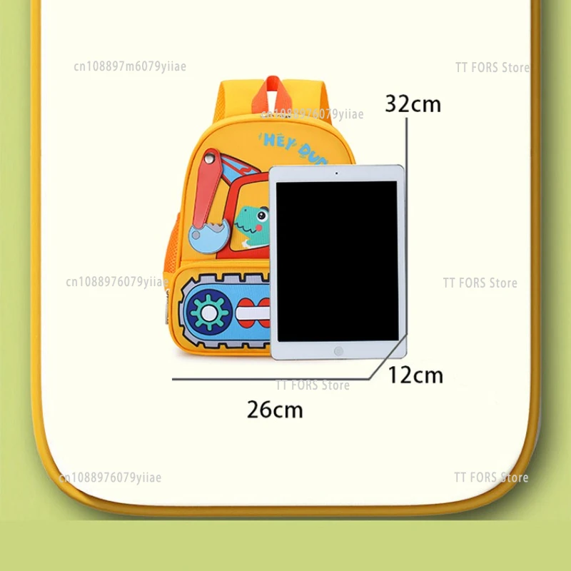 Cute Excavator Kids Backpack 5