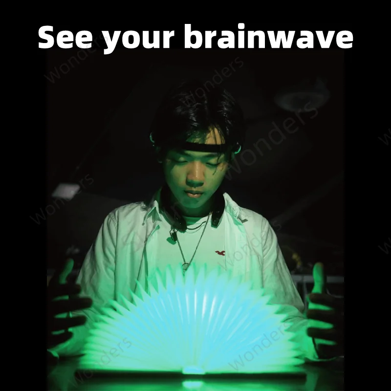 Brainwave Book Lamp with Brainlink Headband EEG Kit Mind Control Headset Support Wireless Connection for Relaxation Training