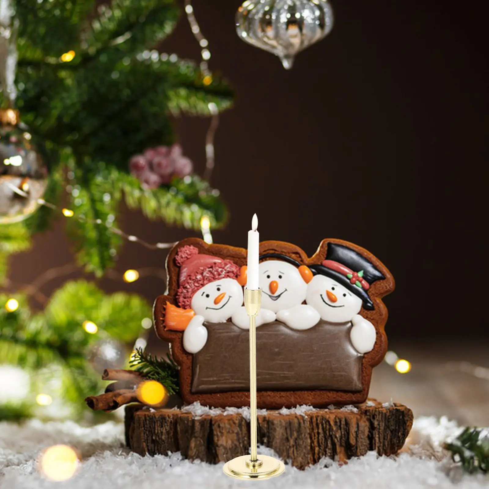 

Набор из 3 миниатюрных металлических подсвечников для кукольного домика, изысканные имитации подсвечников-столбиков, мини-декор для дома