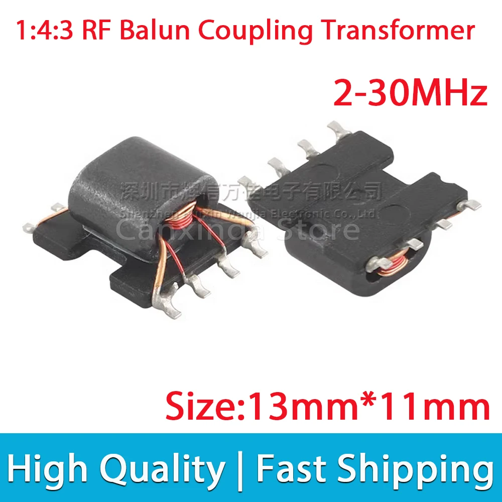 2/5/10pcs SMD Turns Ratio 1:4:3 RF Balun Transformer 2-30MHz PLC Power line Communication Coupling Transformer Balance Unbalance