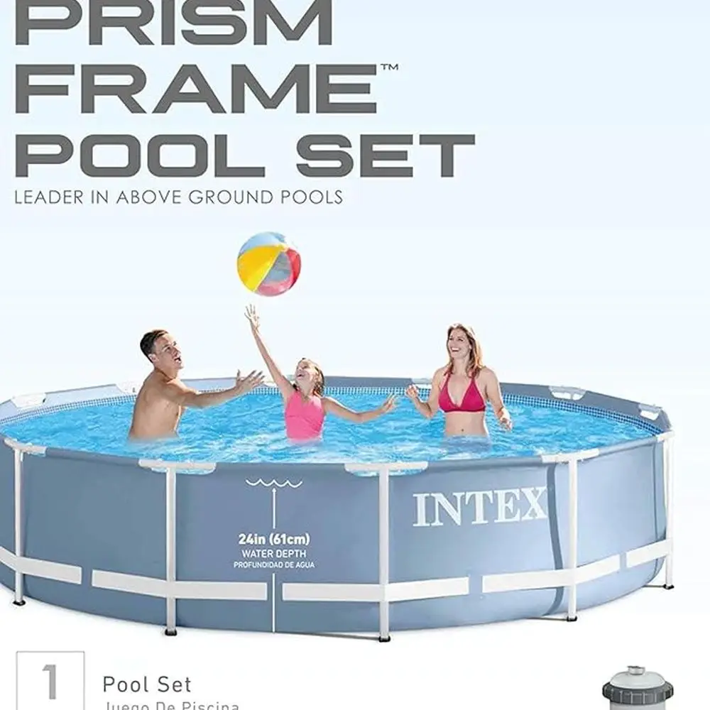 12-Foot by 30-Inch Rectangular Frame Pool with Integrated Filter Pump