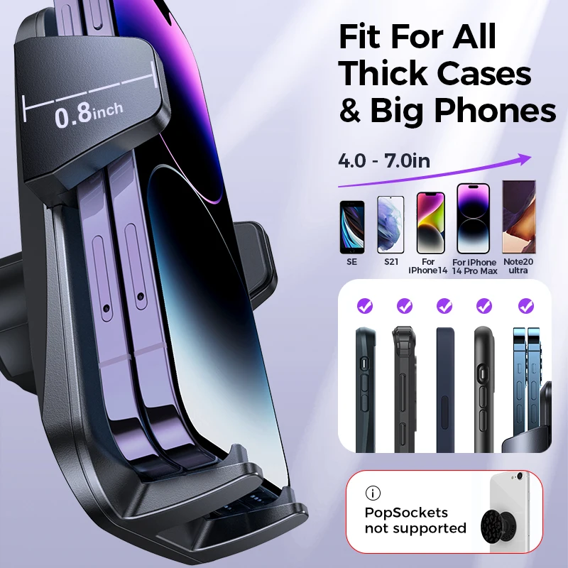 Joyroom Upgraded Car Phone Holder Military-Grade Protection Big Phone And Thick Cases Friendly Hands Free Air Vent Car Mount - AliExpress 202192403 Joyroom Upgraded Car Phone Holder Military-Grade Protection Big Phone And Thick Cases Friendly Hands Free Air Vent Car Mount - AliExpress 202192403