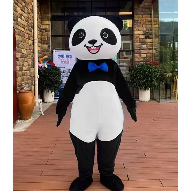 2024 Cute Panda Mascot Costume Adult Christmas Halloween Walking Props Interesting Panda Mascot Set Plush Panda Doll Suit