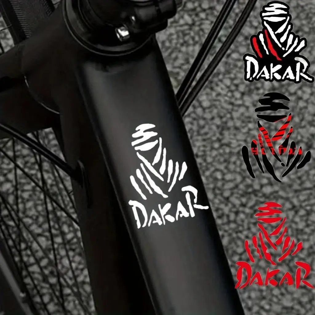 2 pegatinas reflectantes de PVC inspiradas en el Rally de Dakar, calcomanías dinámicas de carreras todoterreno para bicicleta y motocicleta