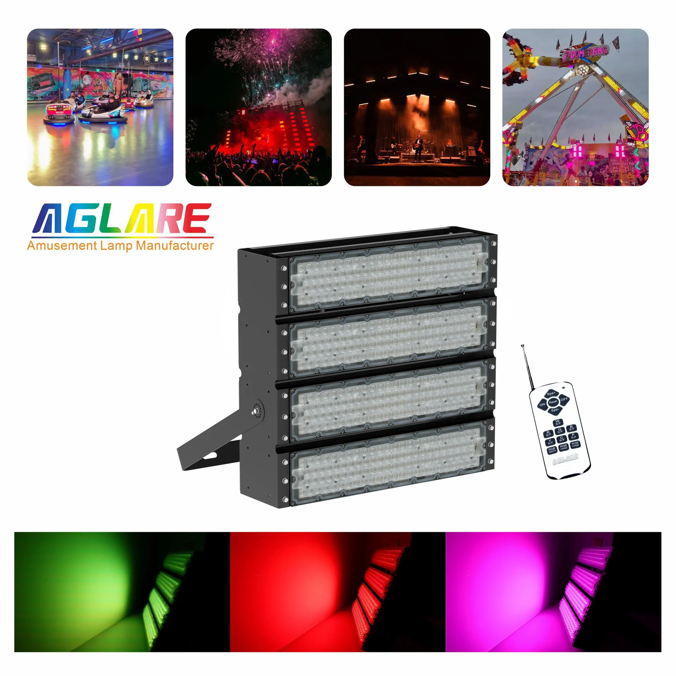 Aglare Led Flood Light Price Rgb Dmx Floodlight Led Stadium 1000W Led Flood Light Uk