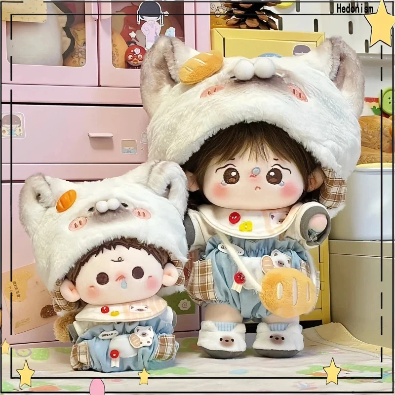 

Suitable For 10cm And 20cm Cotton Doll Clothing Cute Small Animal Shaped Hats Overalls Crossbody Bags Doll Clothing Accessories